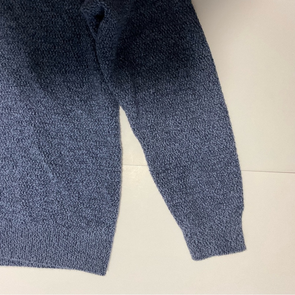 Chaps Blue Sweater with Brown Elbow Patches REMOVED BY TAILOR - Picture 4 of 13
